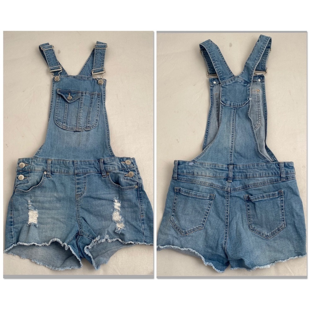 Blue Spice light wash blue denim shortalls overalls